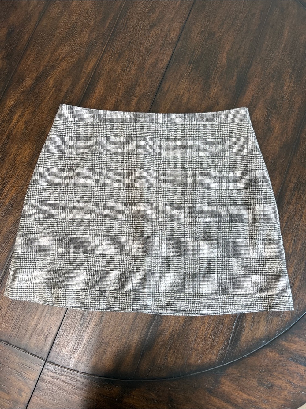 H&M Women’s Size 10 Brown Gray Plaid Pencil Skirt Zip Closure NWT Classic Preppy